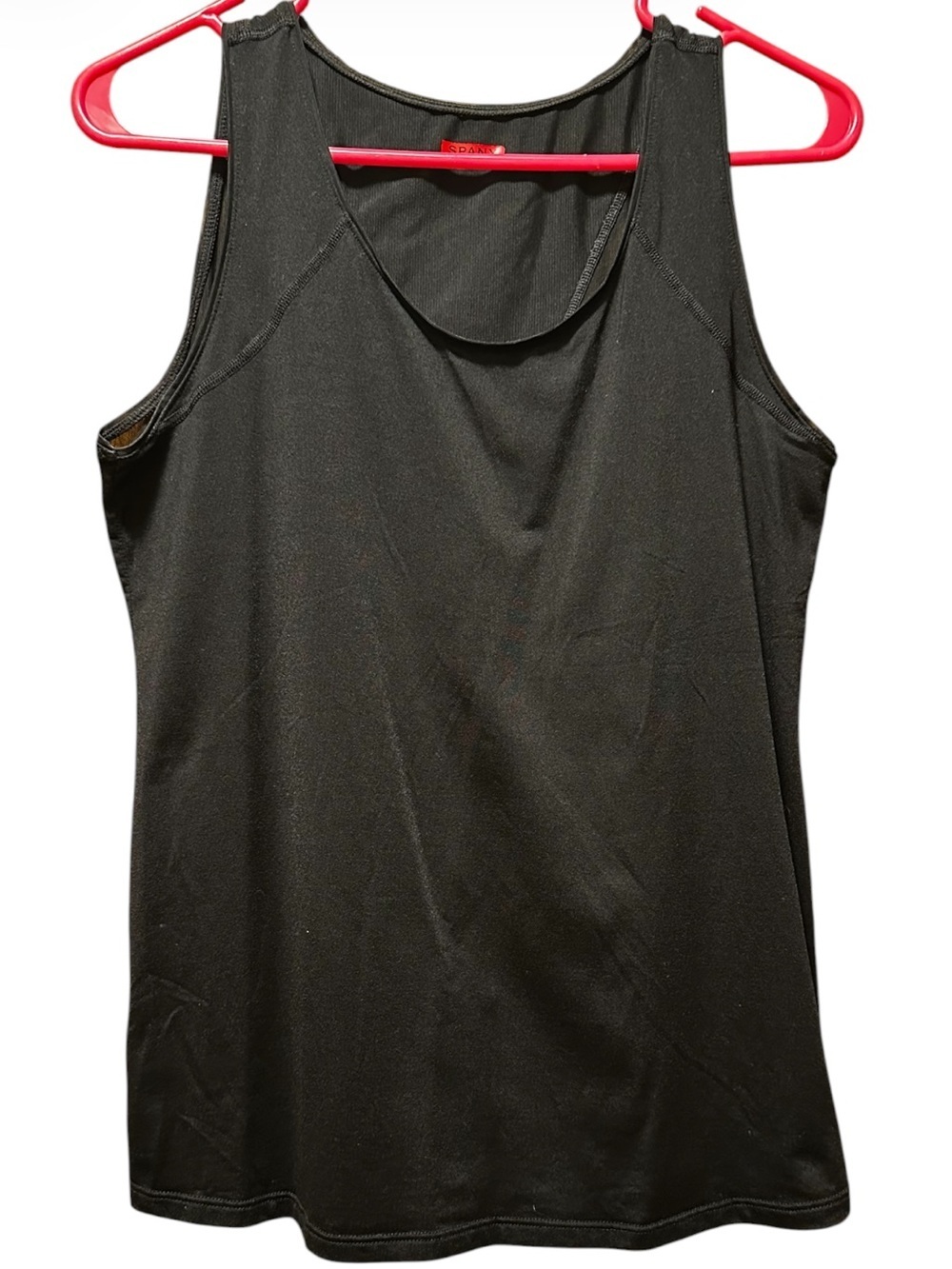 SPANX Black Scoop Neck Athletic Tank